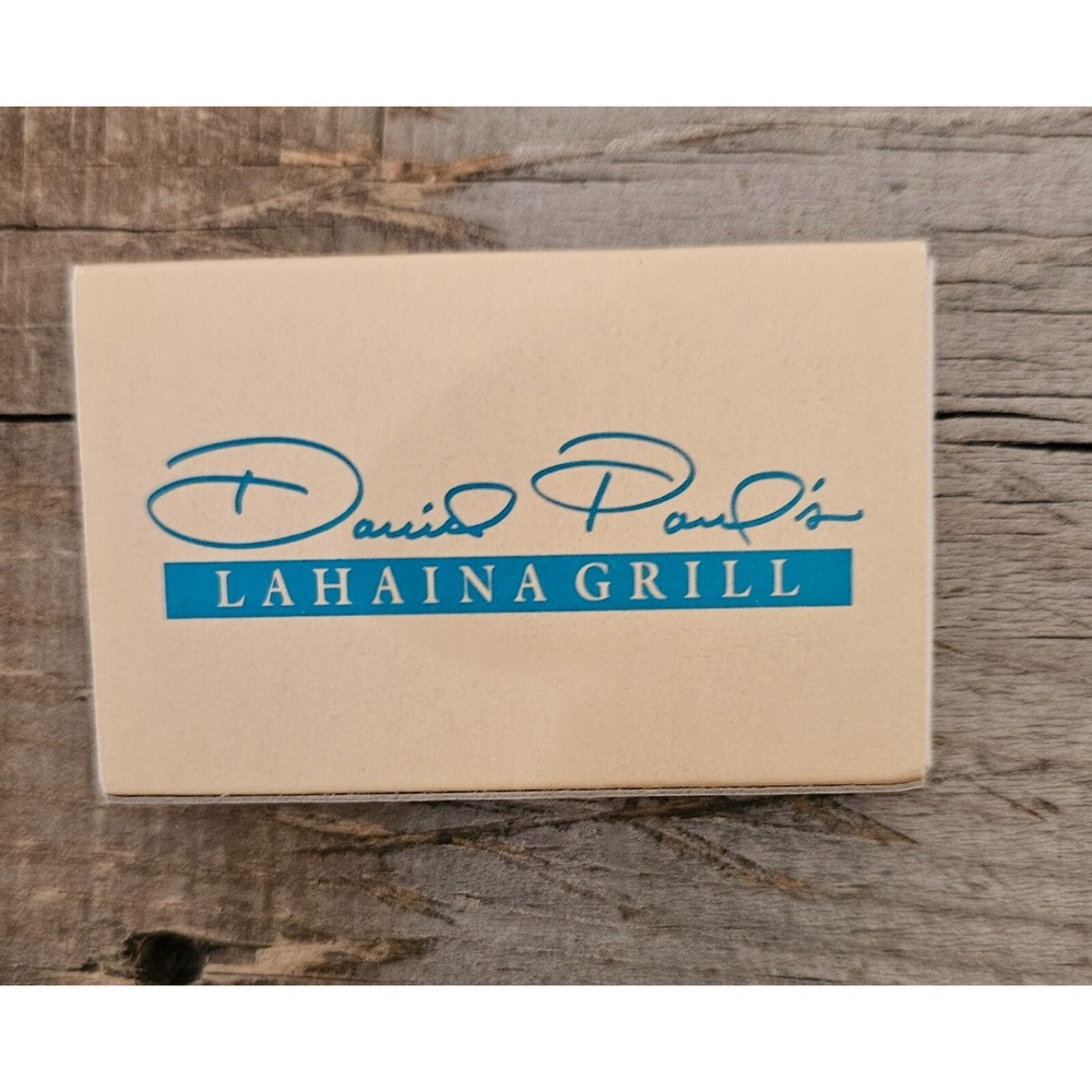 David Paul's‎ Lahaina Grill Matchbox Blue Tip Matches Restaurant Souvenir - Picture 6 of 12